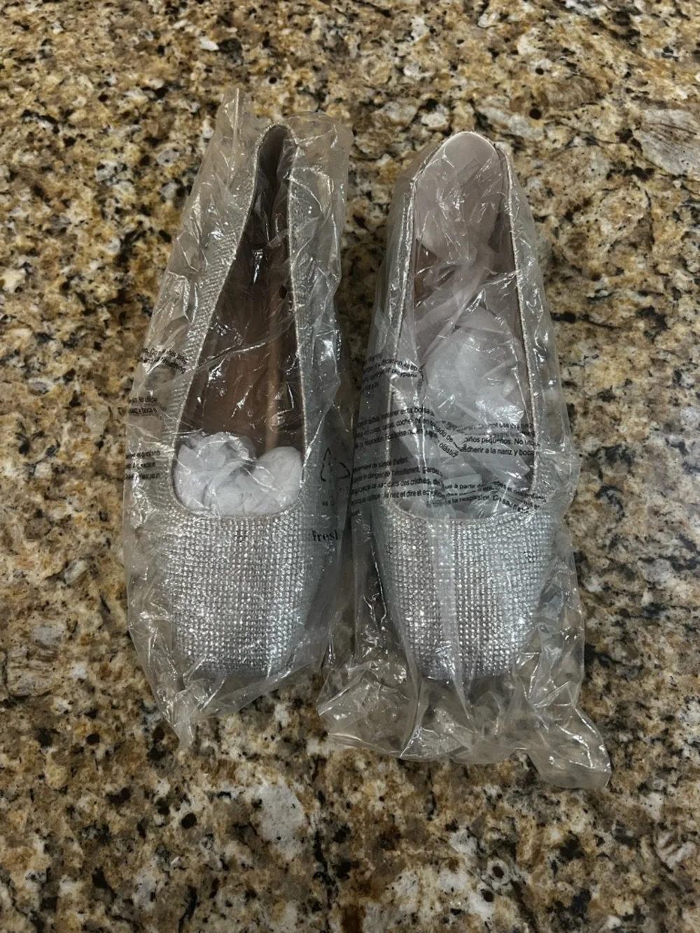 New - INC International Concepts Girls Silver Rhinestone Ballet Flats